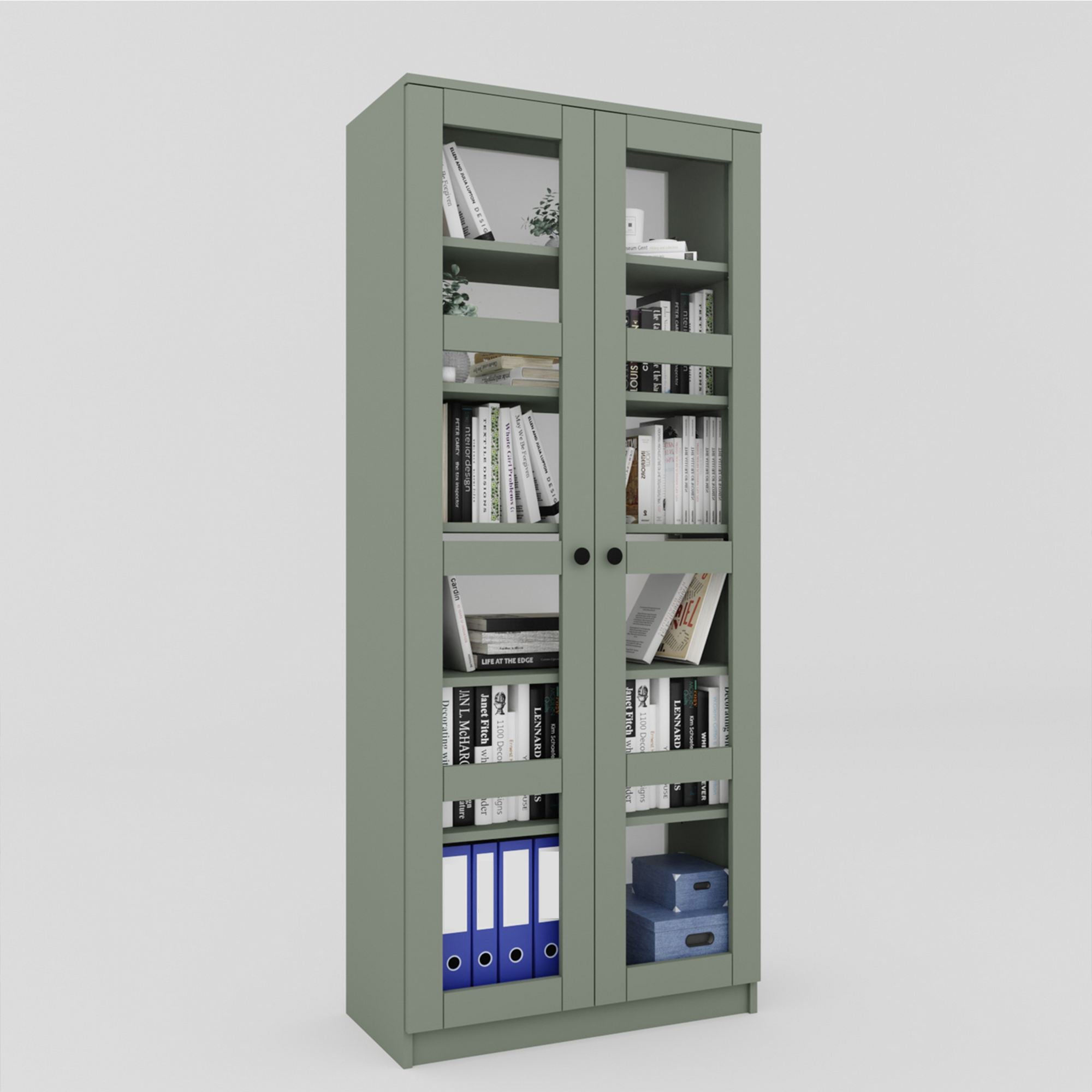 Armário Multiuso – 80cm x 190cm x 37cm – Verde – MDF Revestido de Melamina