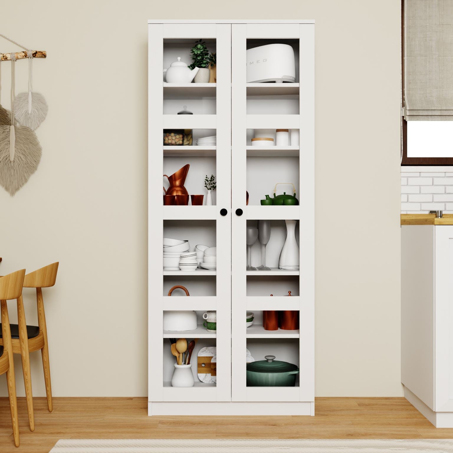 Armário Multiuso – 80 cm x 190 cm x 37 cm – Branco – MDF