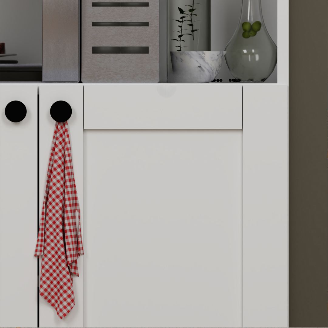 Armário Multiuso – 80cm x 180cm x 44,5cm – Branco – MDF