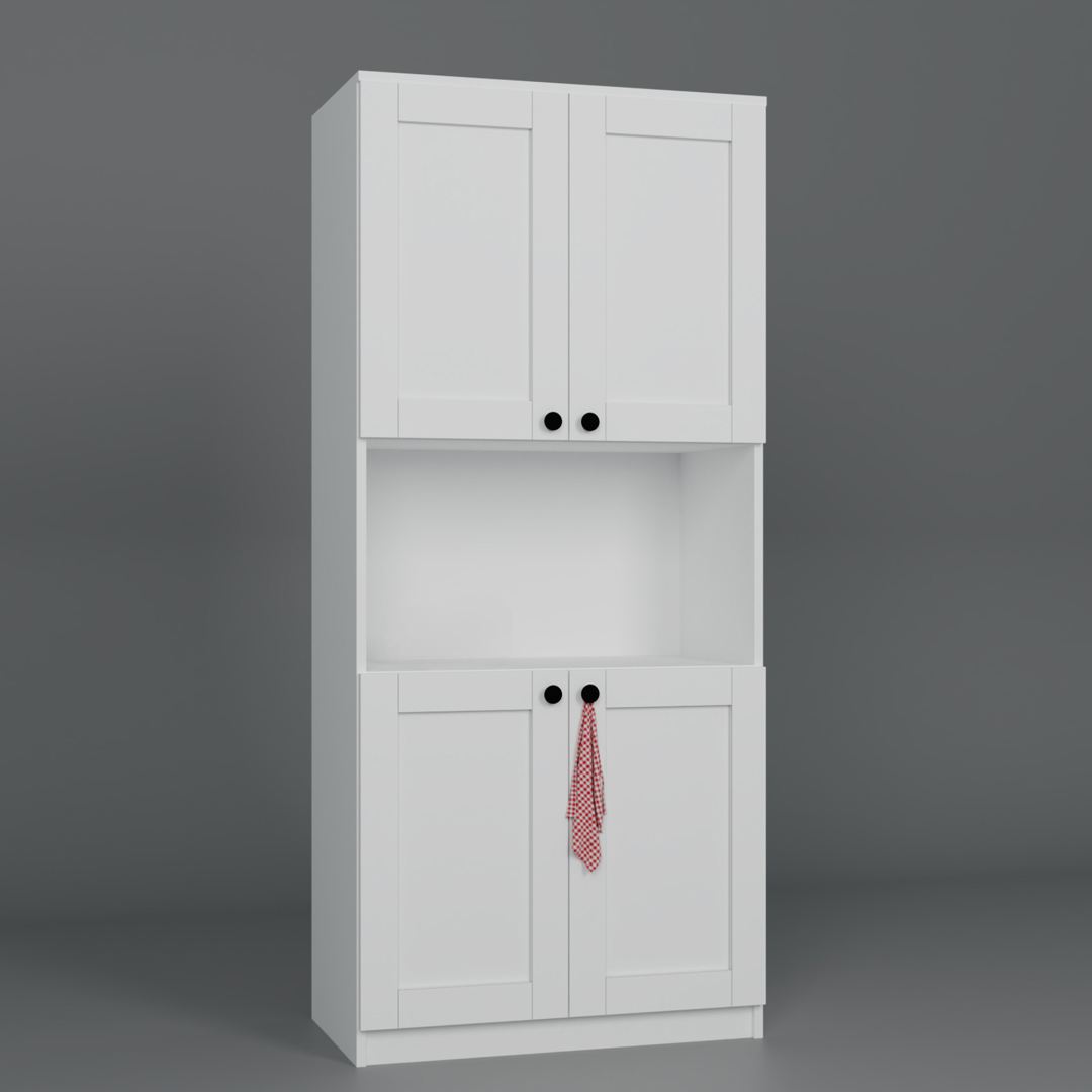 Armário Multiuso – 80cm x 180cm x 44,5cm – Branco – MDF