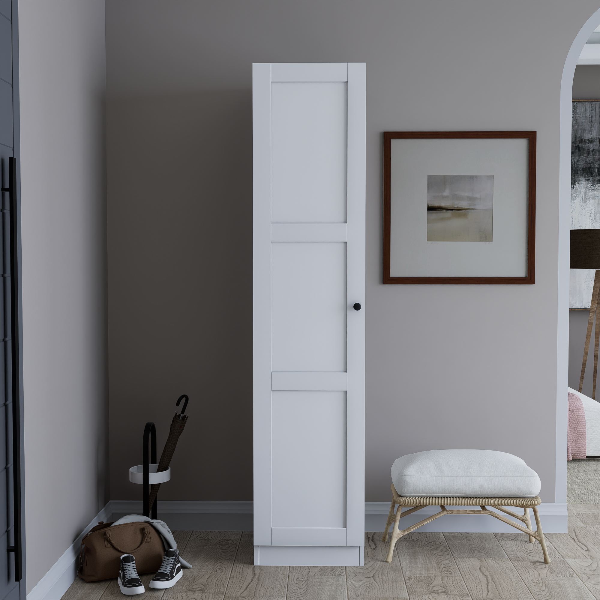 Armário Multiuso – 40cm x 182cm x 35cm – Branco – MDF