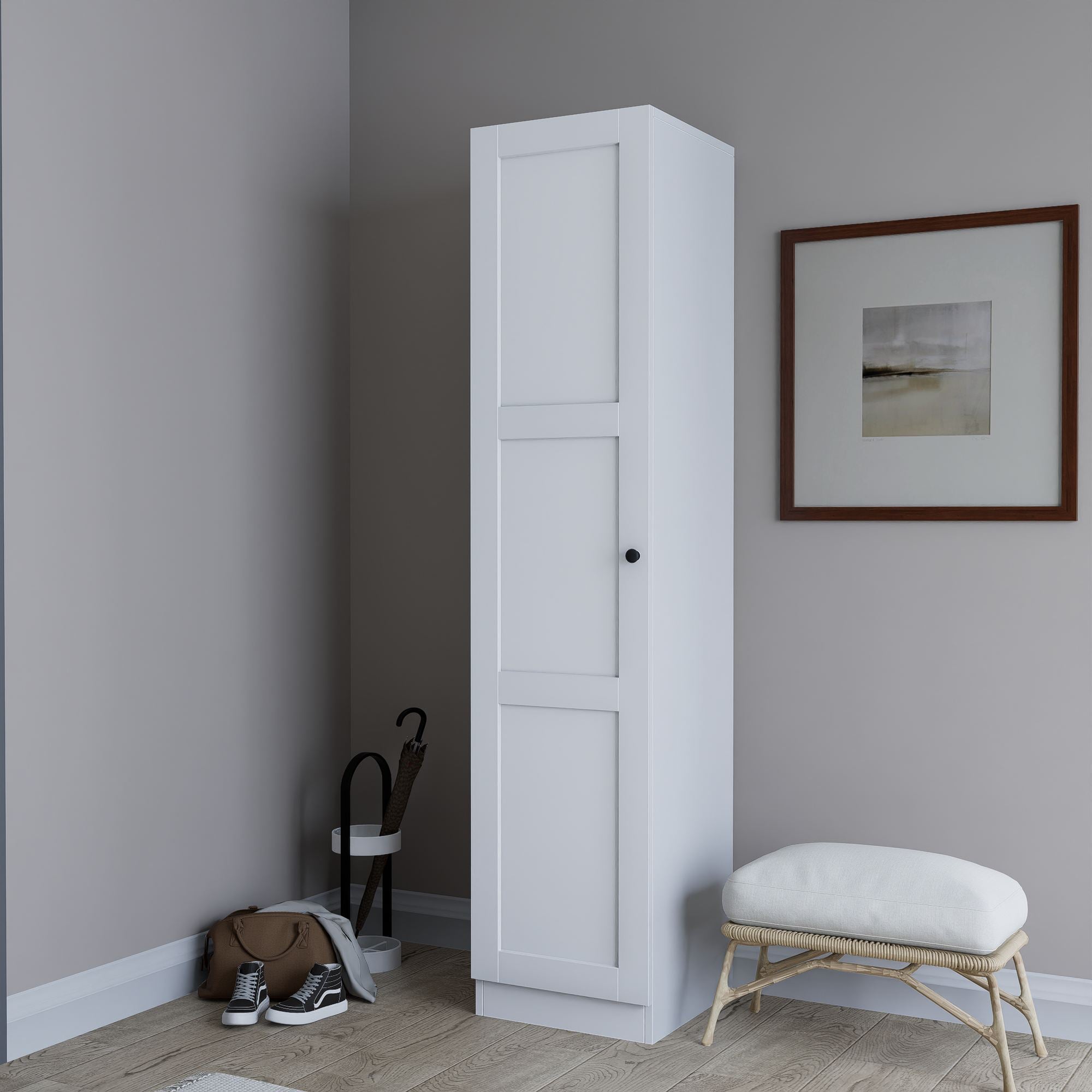 Armário Multiuso – 40cm x 182cm x 35cm – Branco – MDF