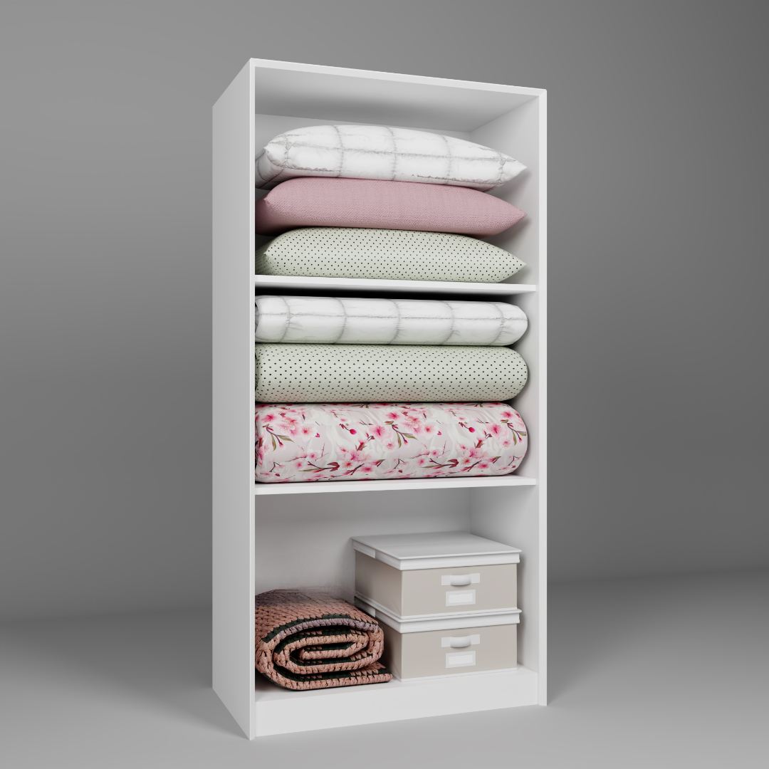 Armário Multiuso – 94 cm x 190 cm x 60 cm – Branco – MDF