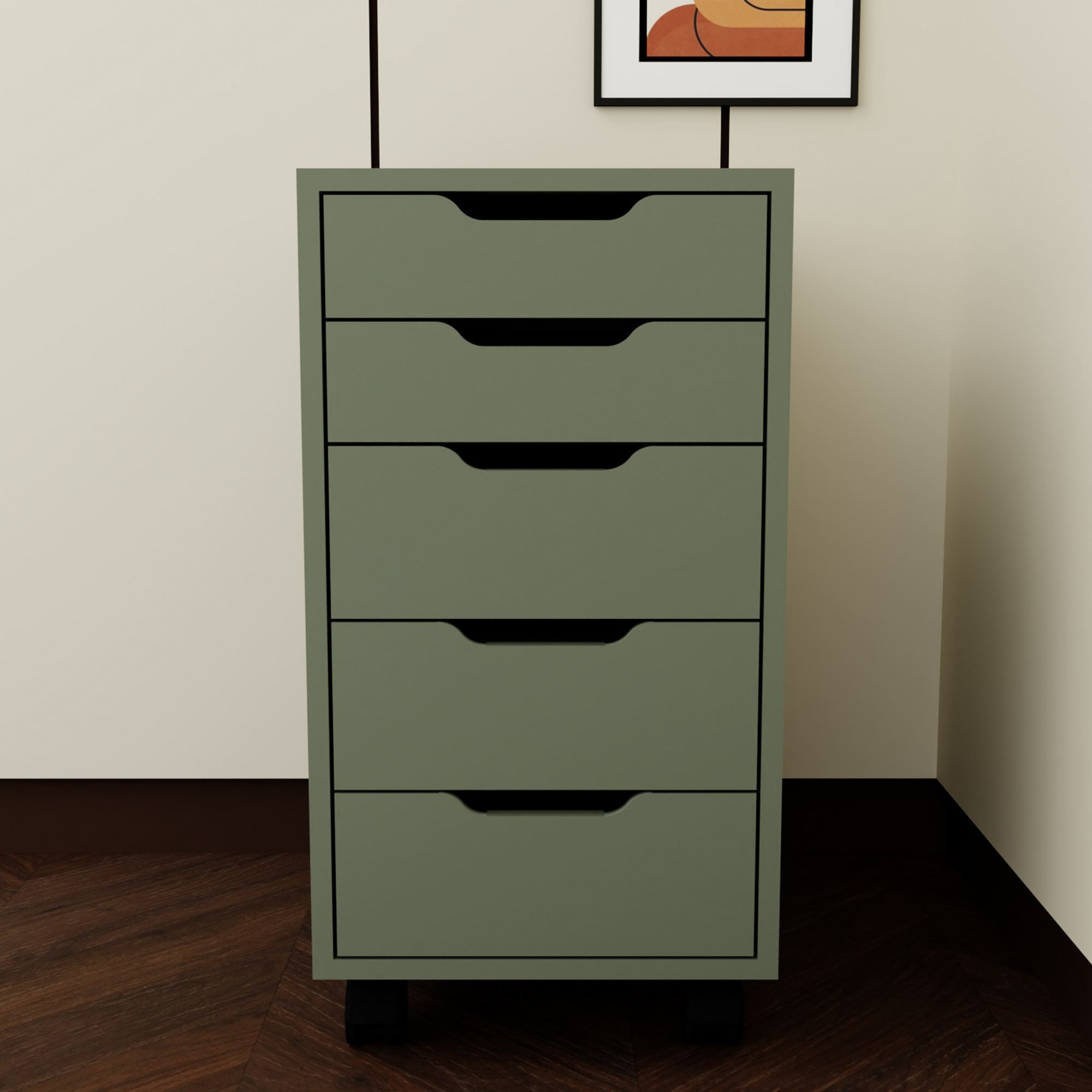 Armário Multiuso – 40cm x 77.4cm x 55cm – Verde – MDF