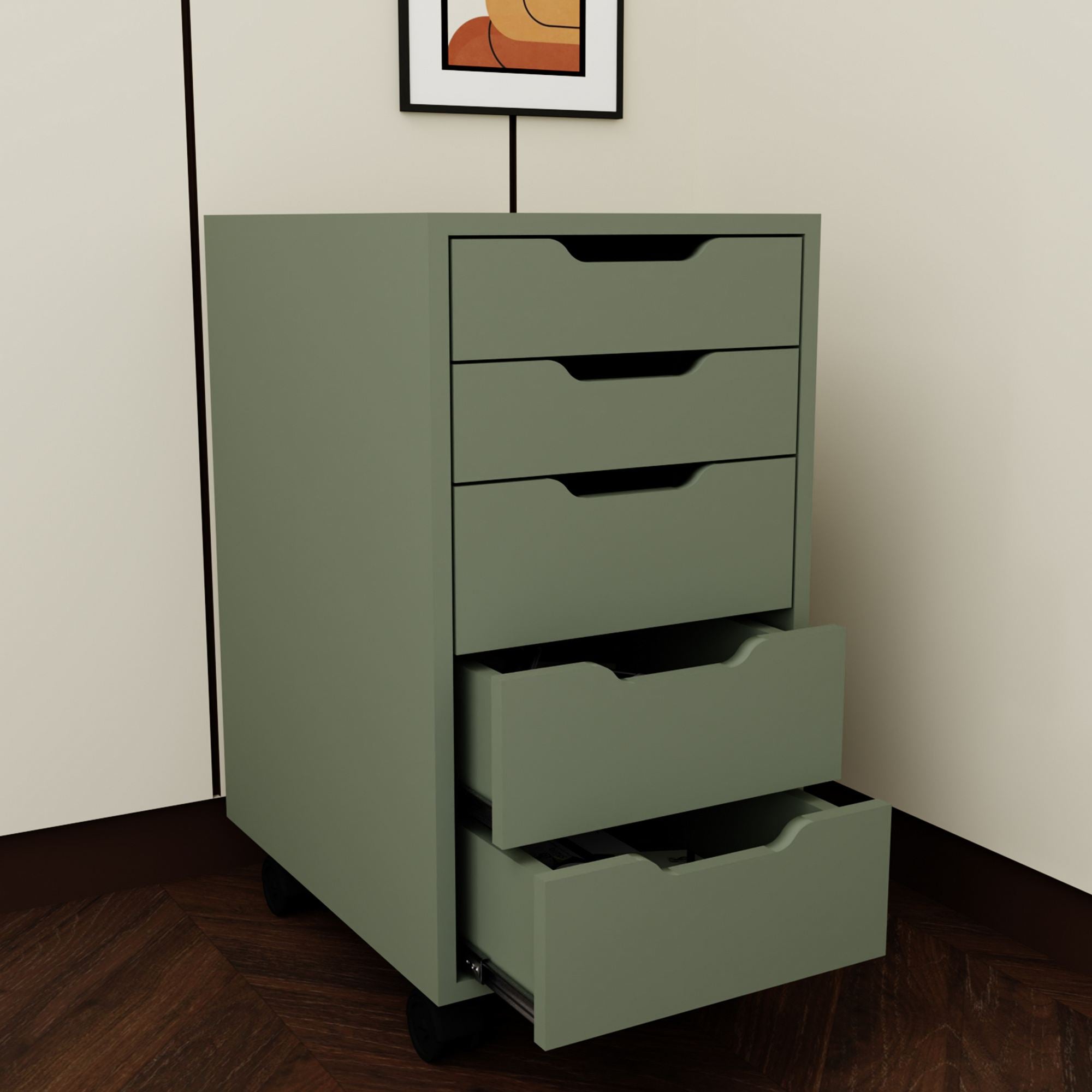 Armário Multiuso – 40cm x 77.4cm x 55cm – Verde – MDF