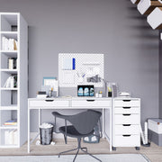Secretária de Estudo – 120 cm x 77,4 cm x 55 cm – Branco – Painel de partículas revestido a melamina