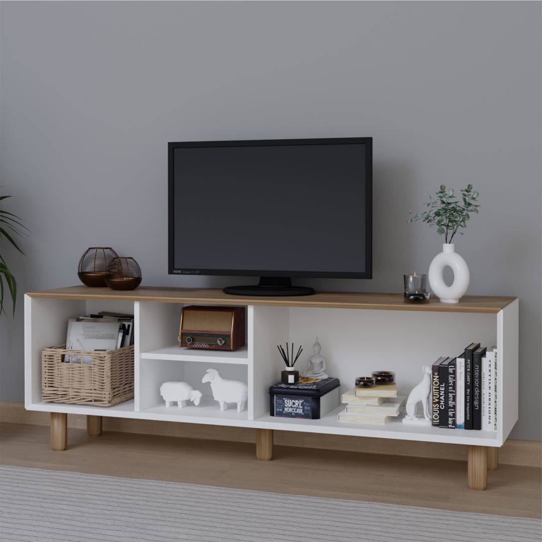 Móvel de TV – 160 cm x 56 cm x 40 cm – Carvalho Jardim – MDF