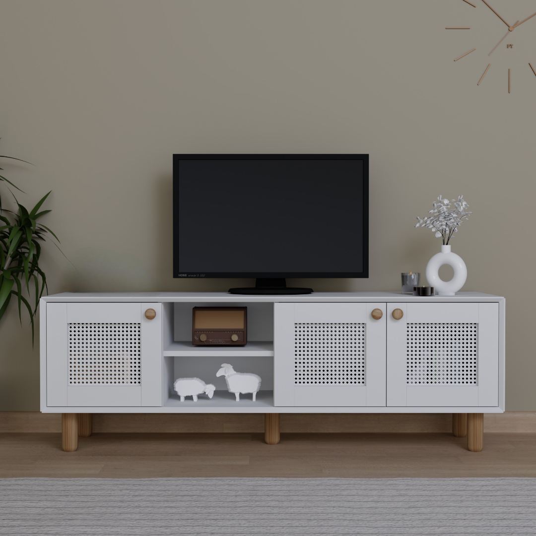 Móvel de TV – 160cm – Branco – Aglomerado