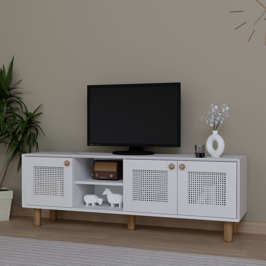 Móvel de TV – 160cm – Branco – Aglomerado