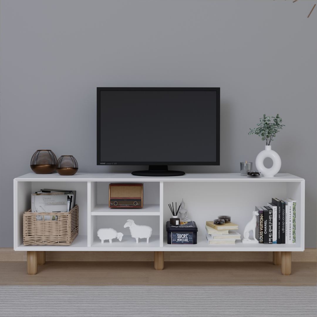 Móvel de TV – 160cm – Branco – Aglomerado