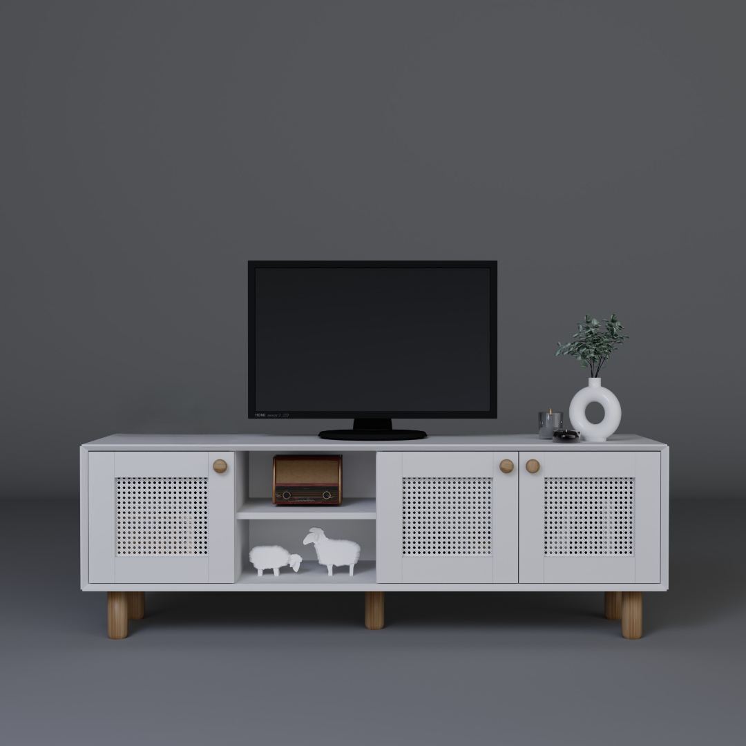 Móvel de TV – 160cm – Branco – Aglomerado