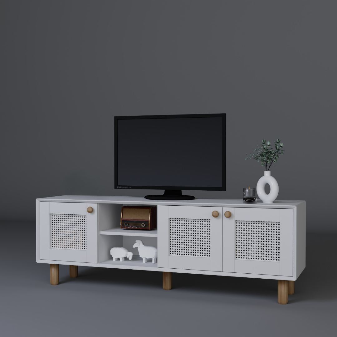 Móvel de TV – 160cm – Branco – Aglomerado