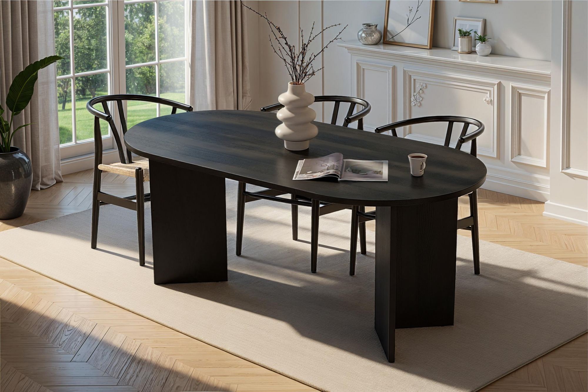 Mesa de jantar-Sablin-Madeira Preta