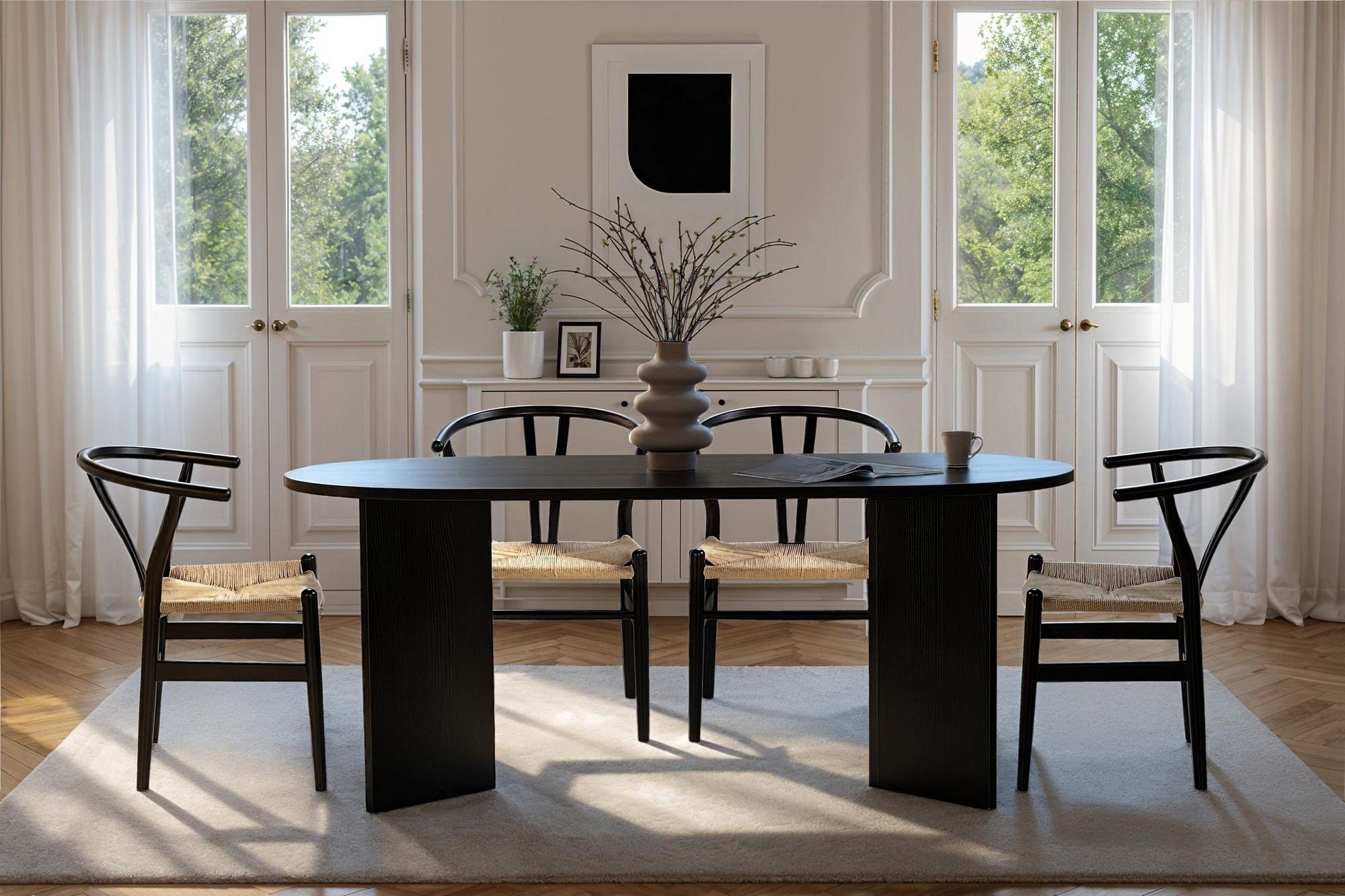 Mesa de jantar-Sablin-Madeira Preta