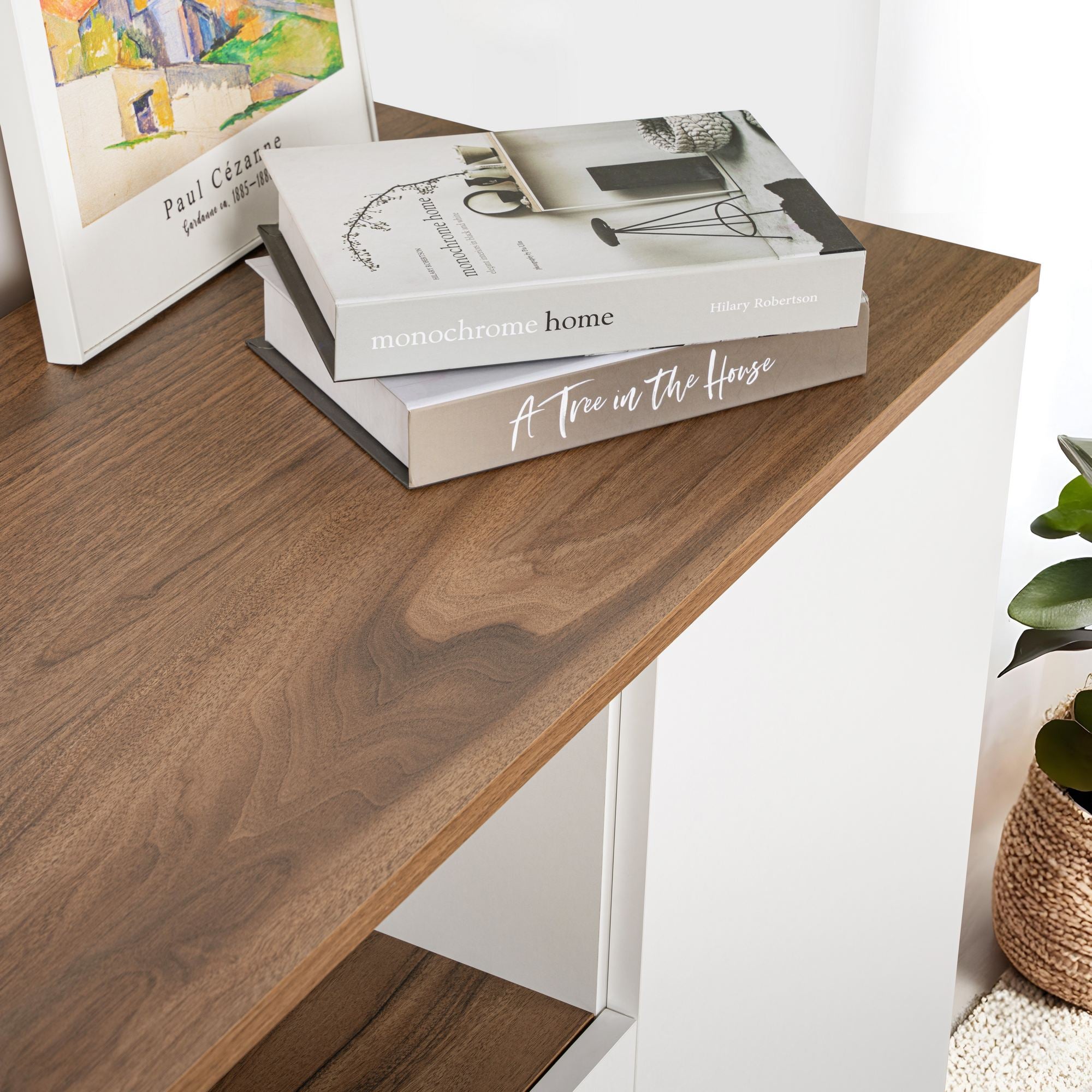 Aparador Arista Branco e Nogueira - Design Moderno Premium 192cm