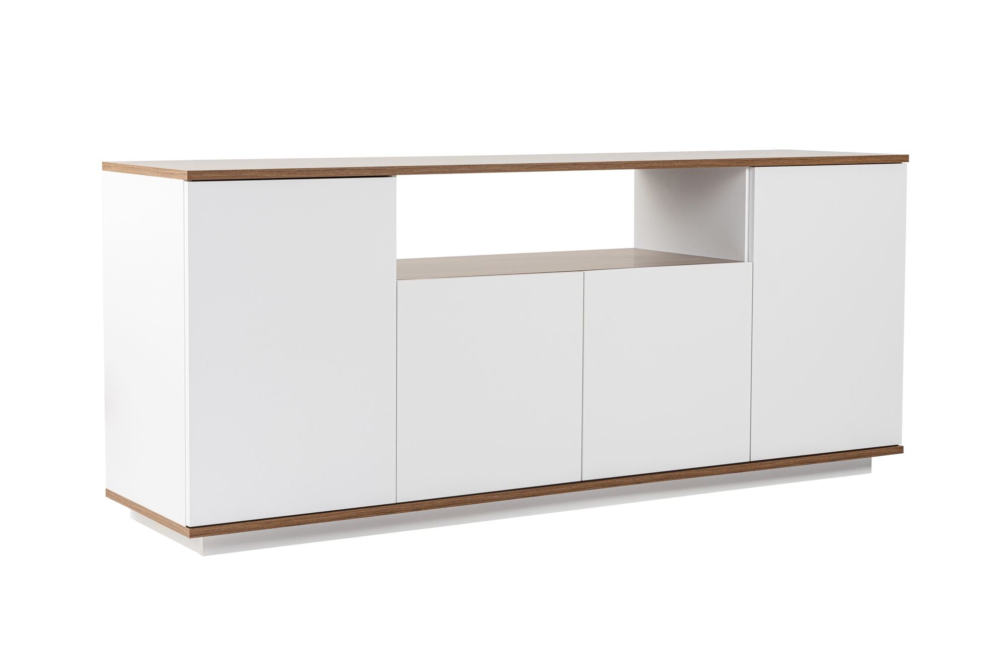 Aparador Arista Branco e Nogueira - Design Moderno Premium 192cm
