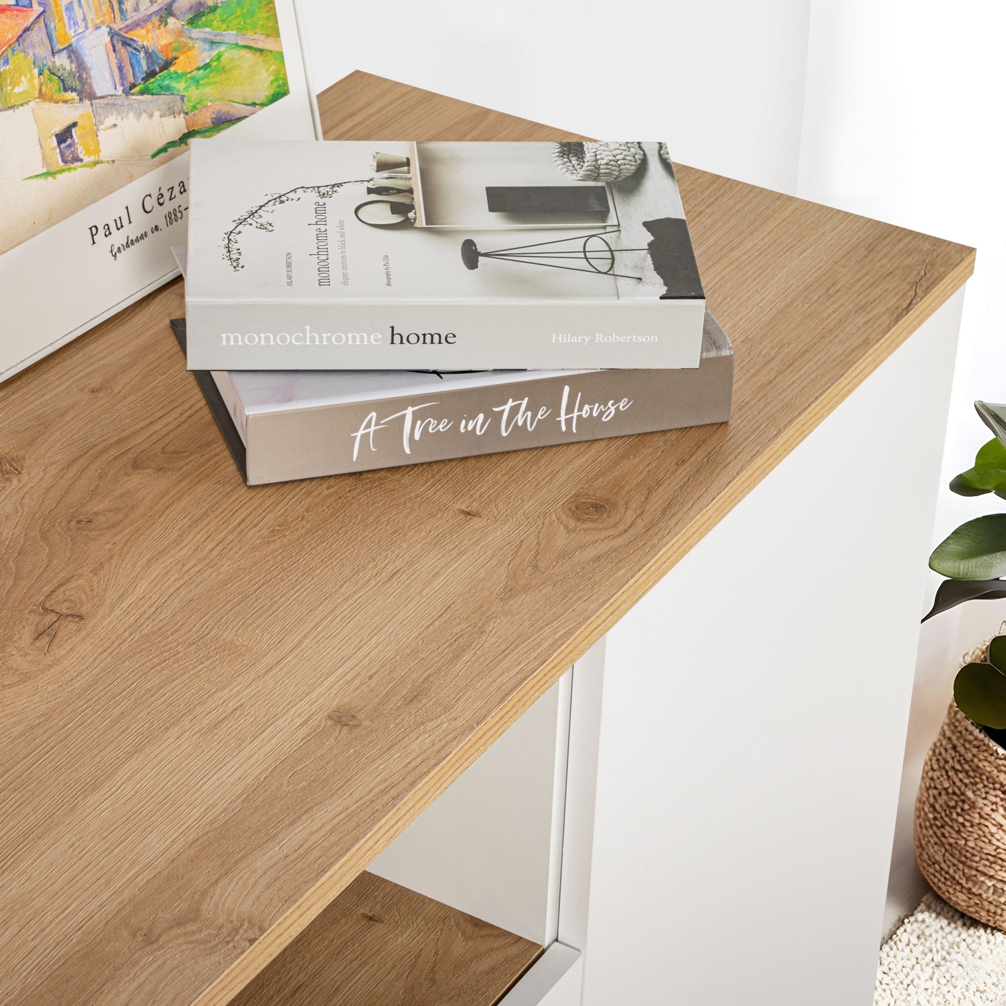 Aparador Arista Branco e Carvalho Cadiz - Design Moderno Premium