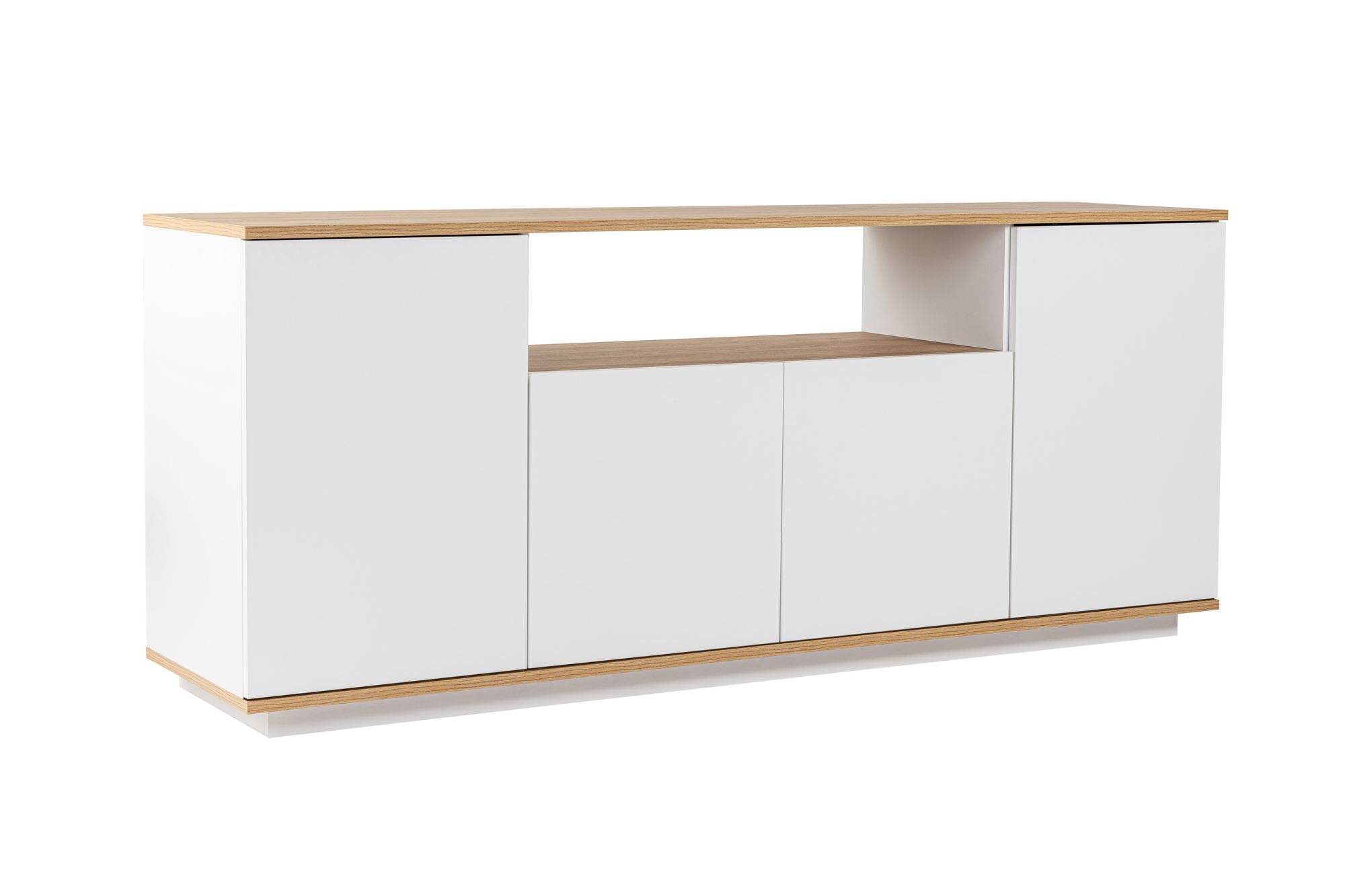 Aparador Arista Branco e Carvalho Cadiz - Design Moderno Premium