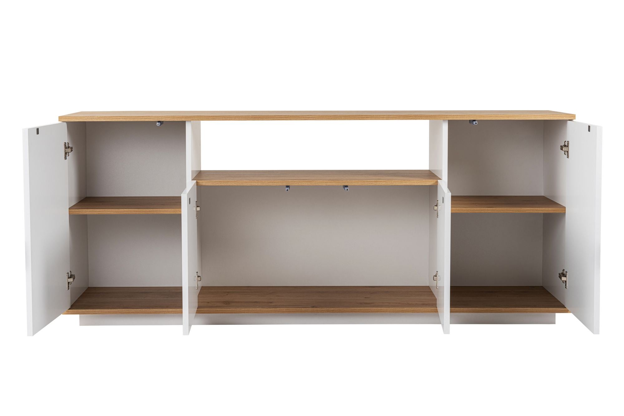 Aparador Arista Branco e Carvalho Cadiz - Design Moderno Premium