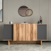 Aparador – 180x81x40 cm – Antracite/Nogueira – Aglomerado