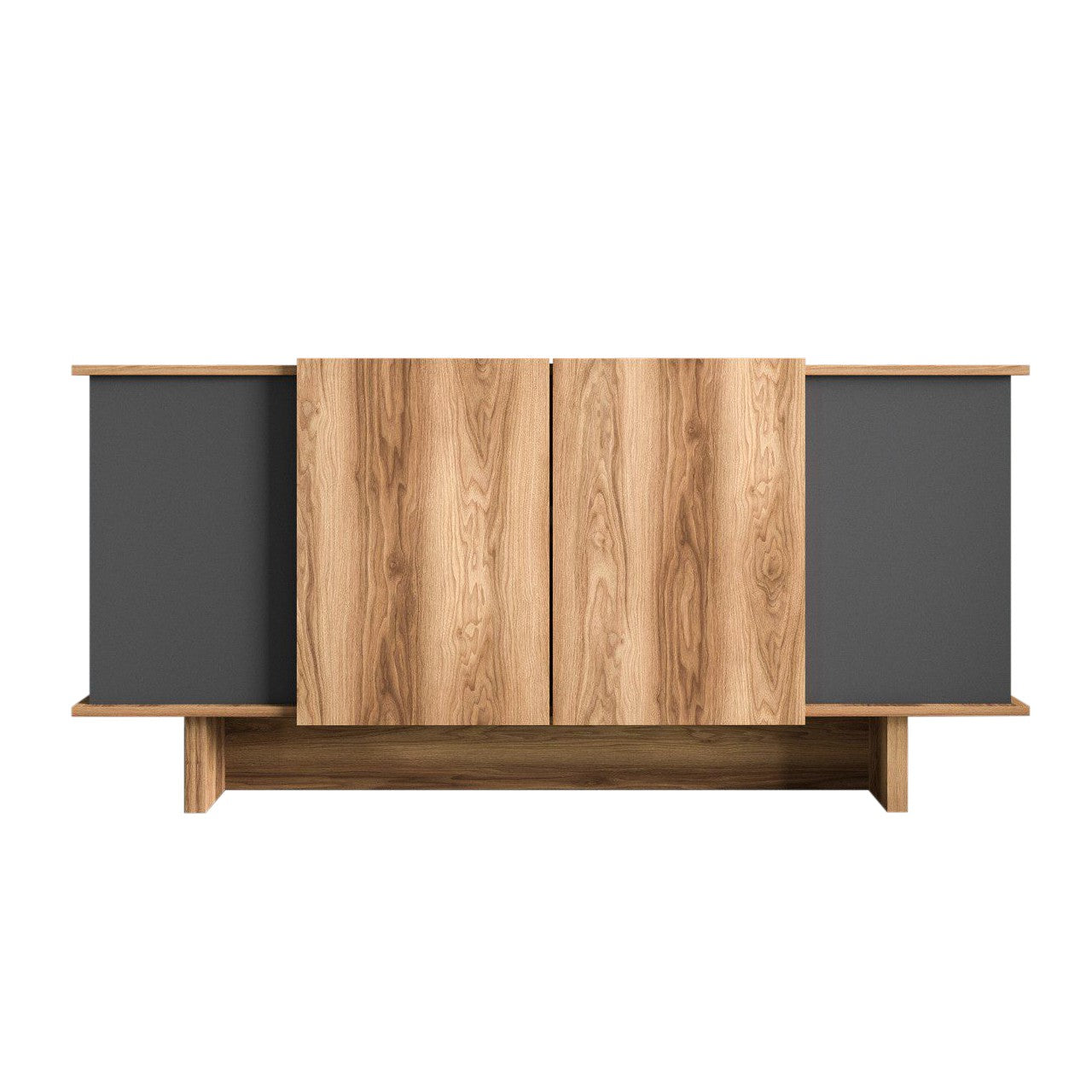 Aparador – 180x81x40 cm – Antracite/Nogueira – Aglomerado