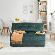 Sofá-Cama Mocca Petrol Green - Veludo Premium 2 Lugares