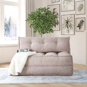 Sofá-Cama Mocca Light Brown - 2 Lugares em Boucle Premium