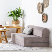 Sofá-Cama Magic Light Grey - Veludo Premium 2 Lugares