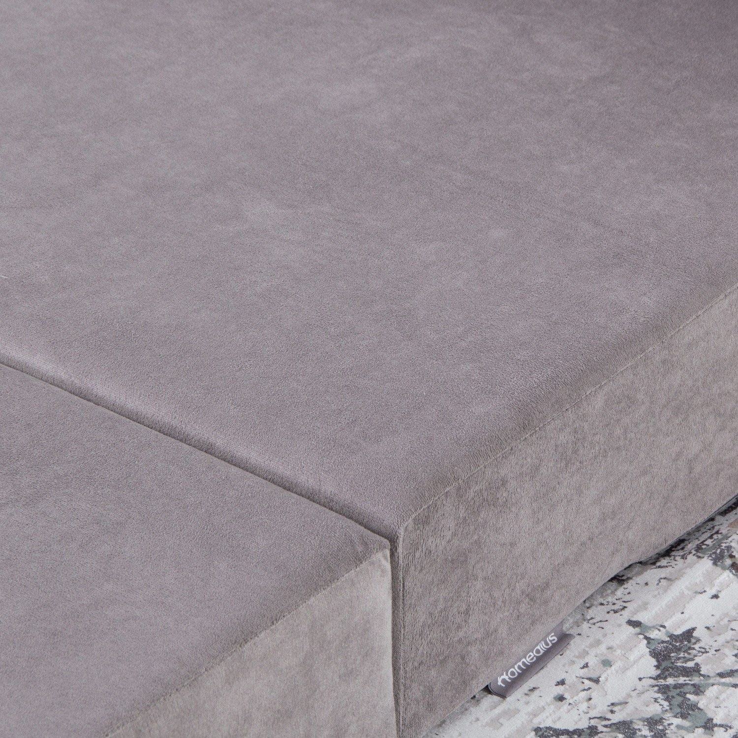 Sofá-Cama Magic Light Grey - Veludo Premium 2 Lugares