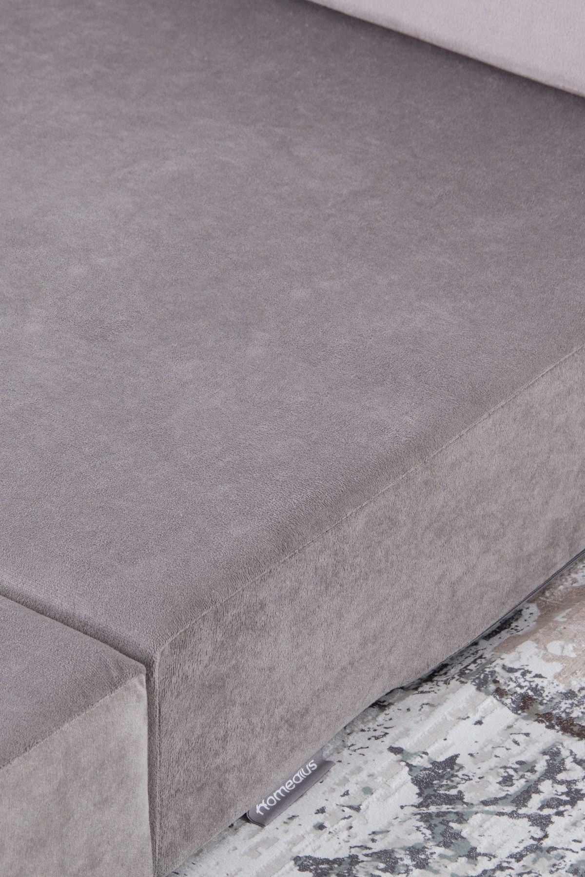 Sofá-Cama Magic Light Grey - Veludo Premium 2 Lugares