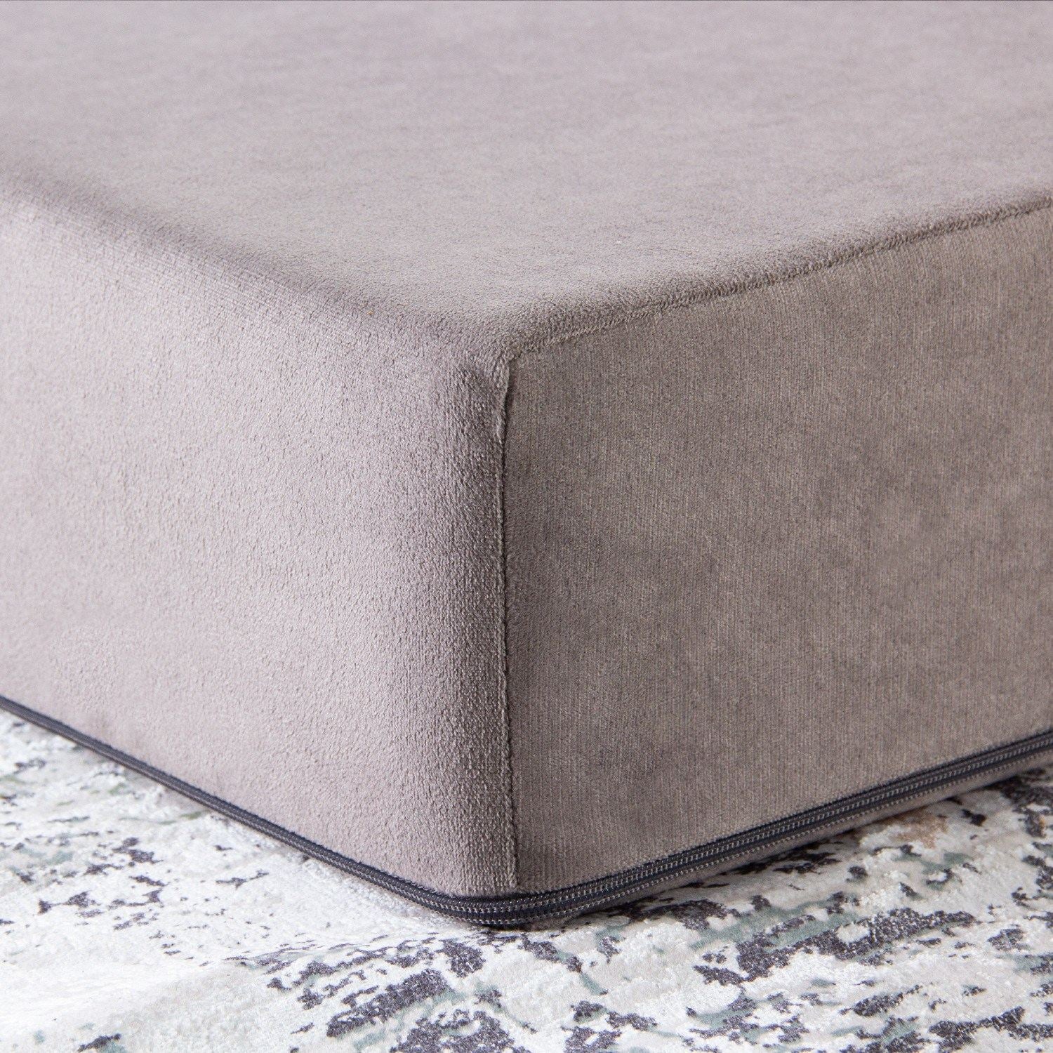 Sofá-Cama Magic Light Grey - Veludo Premium 2 Lugares