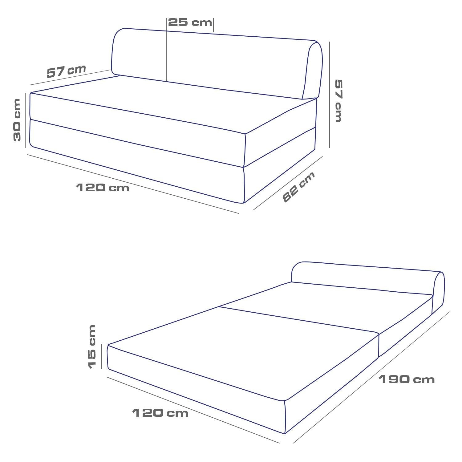 Sofá-Cama Magic Light Grey - Veludo Premium 2 Lugares