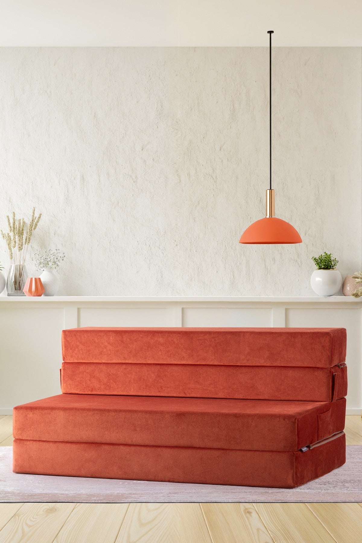 Sofá-Cama Valeria Orange - 2 Lugares Premium