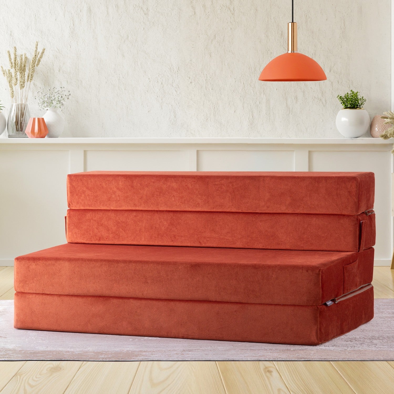 Sofá-Cama Valeria Orange - 2 Lugares Premium