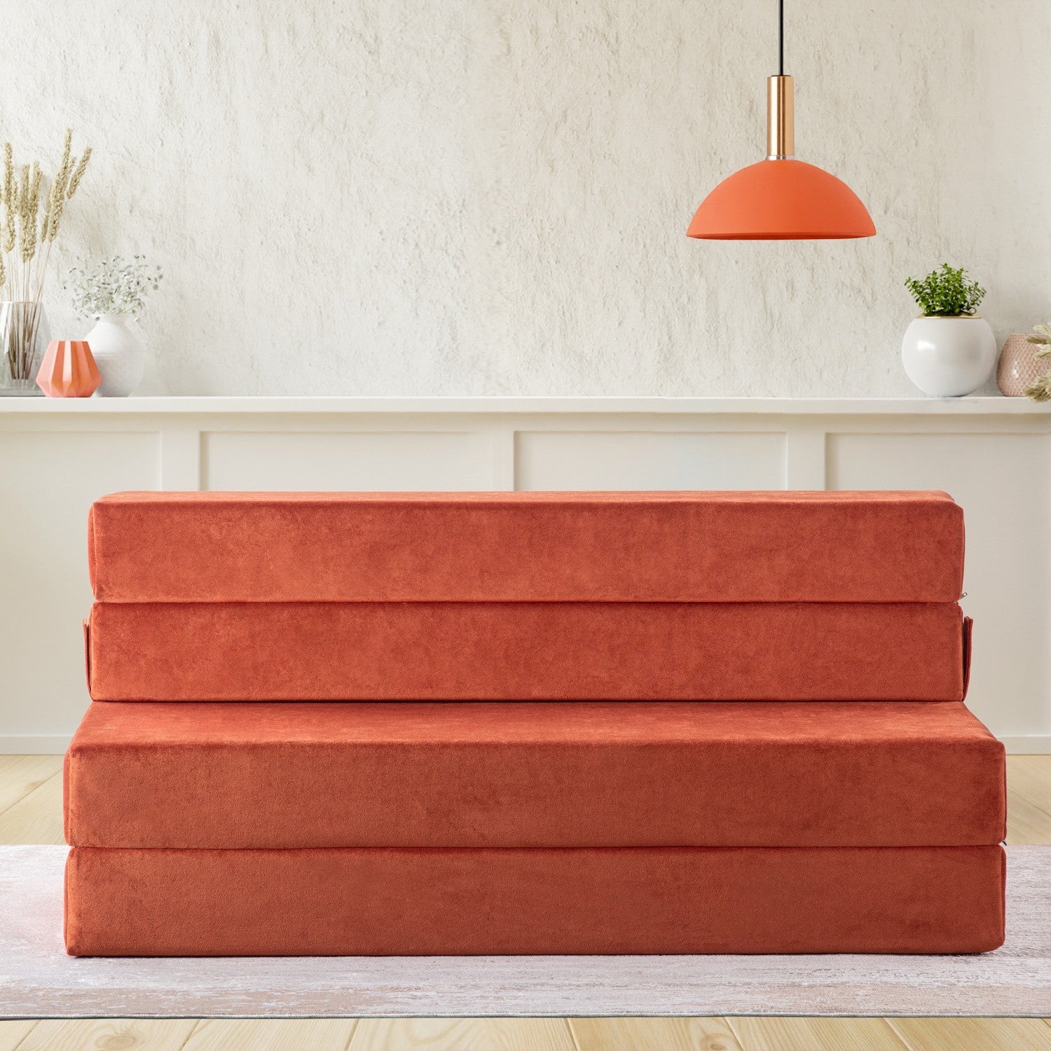 Sofá-Cama Valeria Orange - 2 Lugares Premium