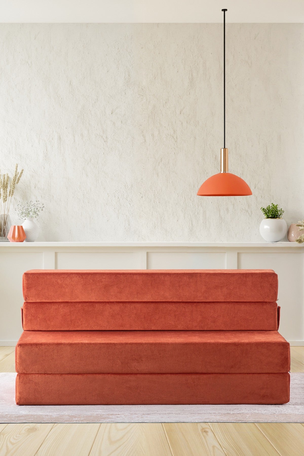 Sofá-Cama Valeria Orange - 2 Lugares Premium