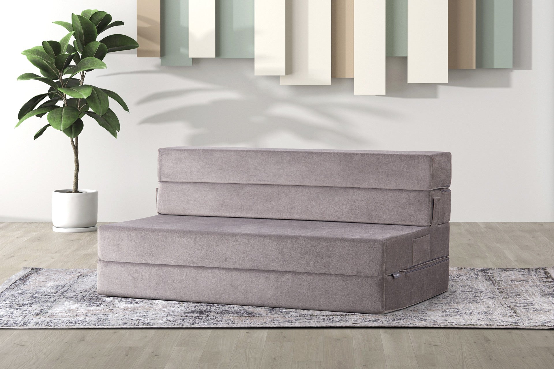 Sofá-Cama Valeria Light Grey - Elegância e Funcionalidade Premium