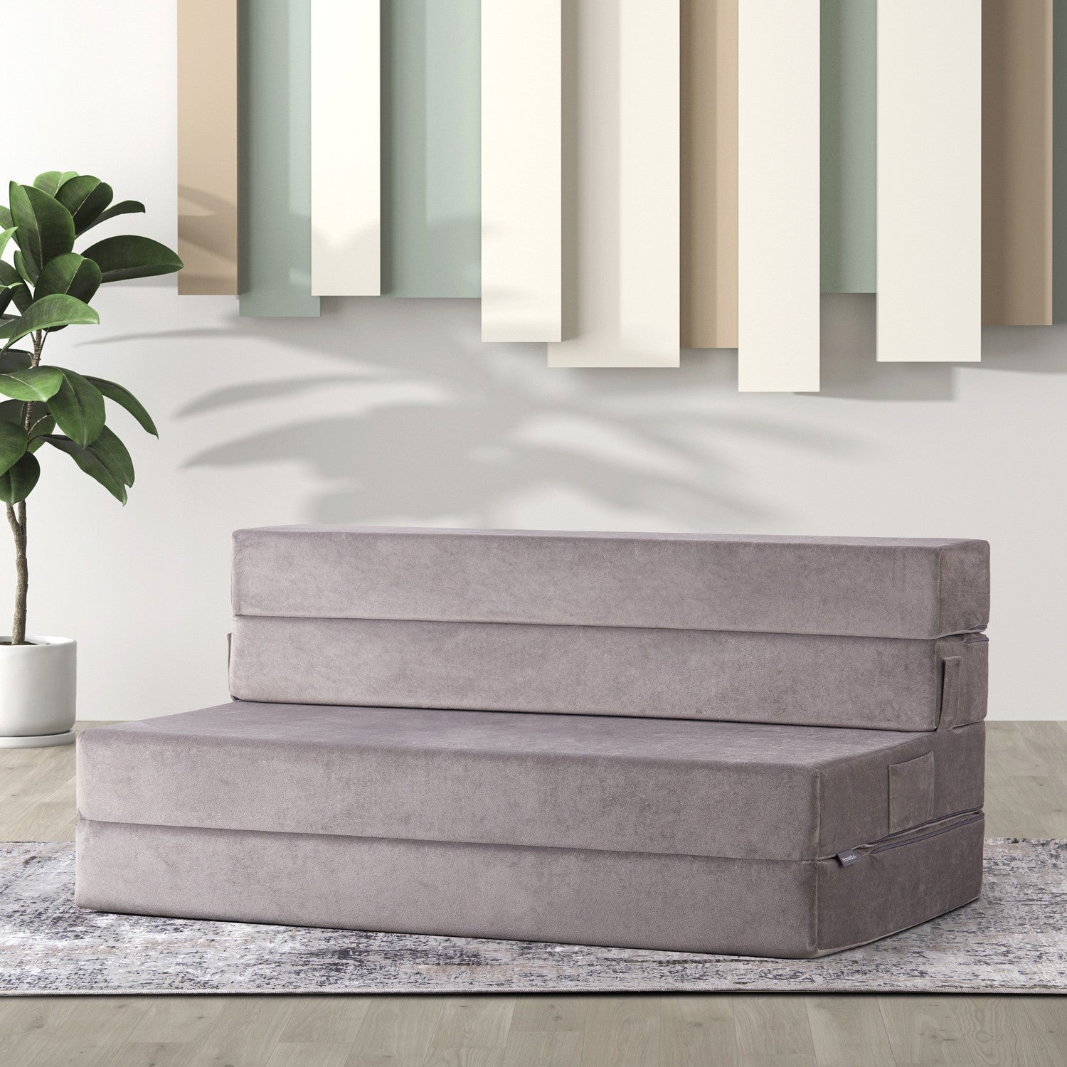 Sofá-Cama Valeria Light Grey - Elegância e Funcionalidade Premium
