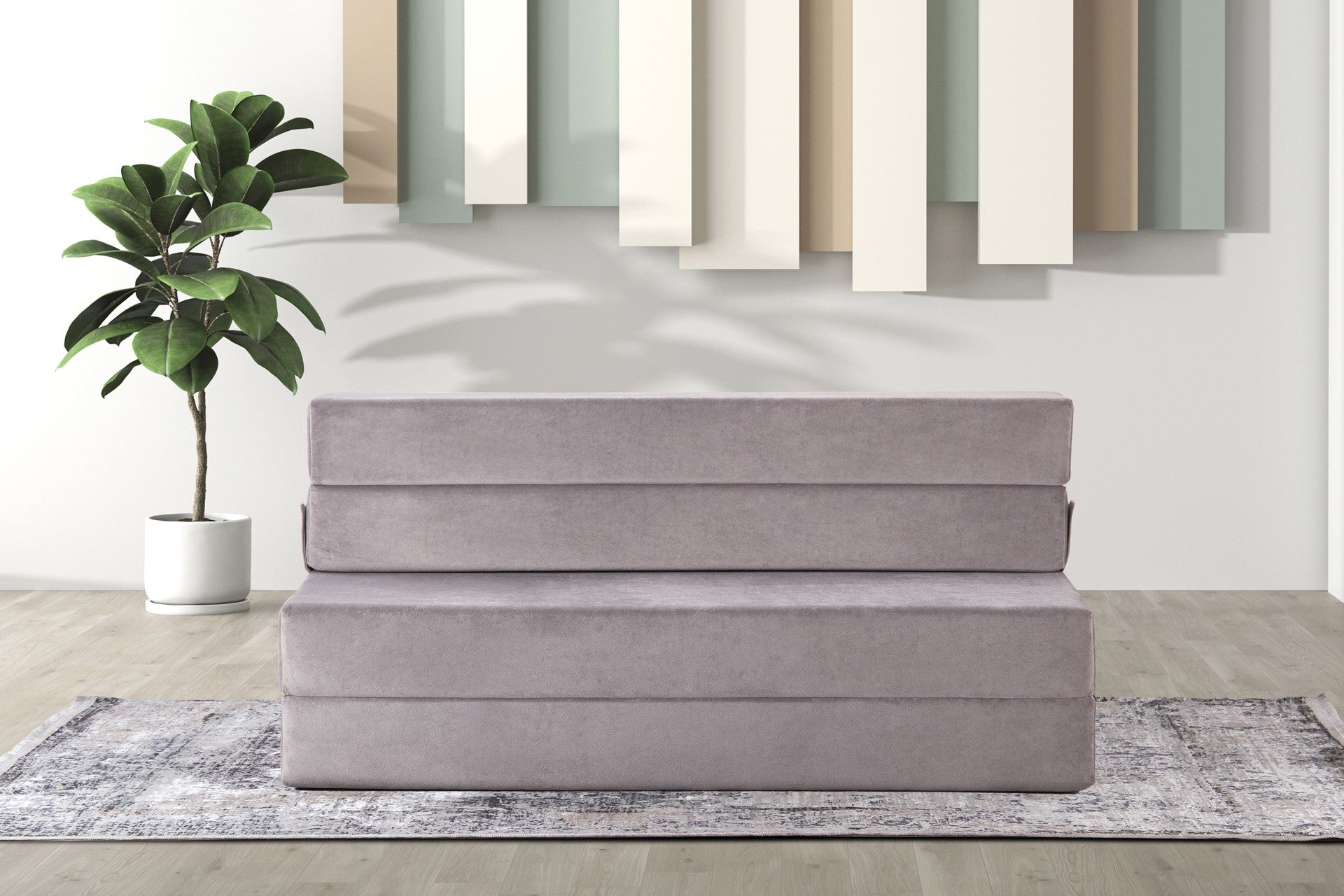 Sofá-Cama Valeria Light Grey - Elegância e Funcionalidade Premium