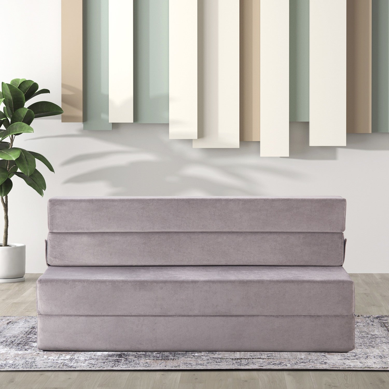 Sofá-Cama Valeria Light Grey - Elegância e Funcionalidade Premium