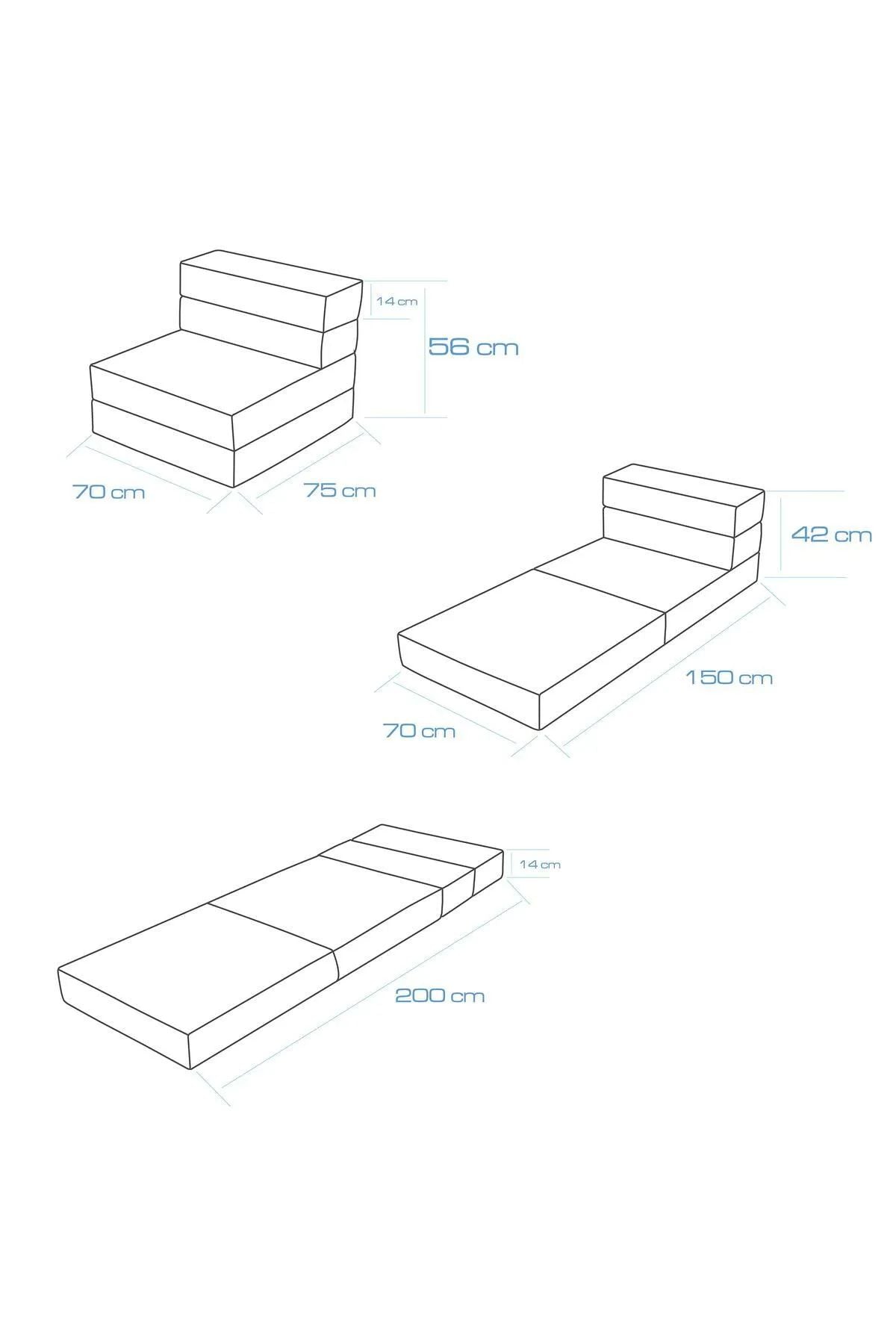 Sofá-Cama Valeria Individual - Anthracite Premium