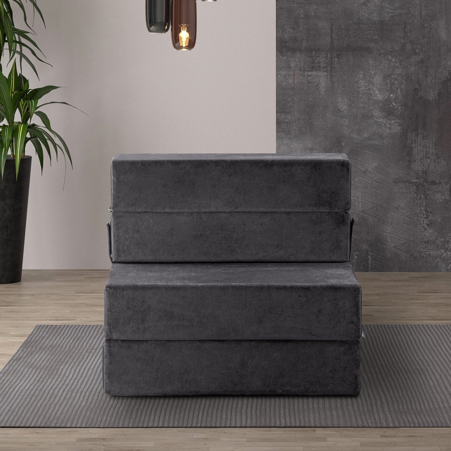 Sofá-Cama Valeria Individual - Anthracite Premium