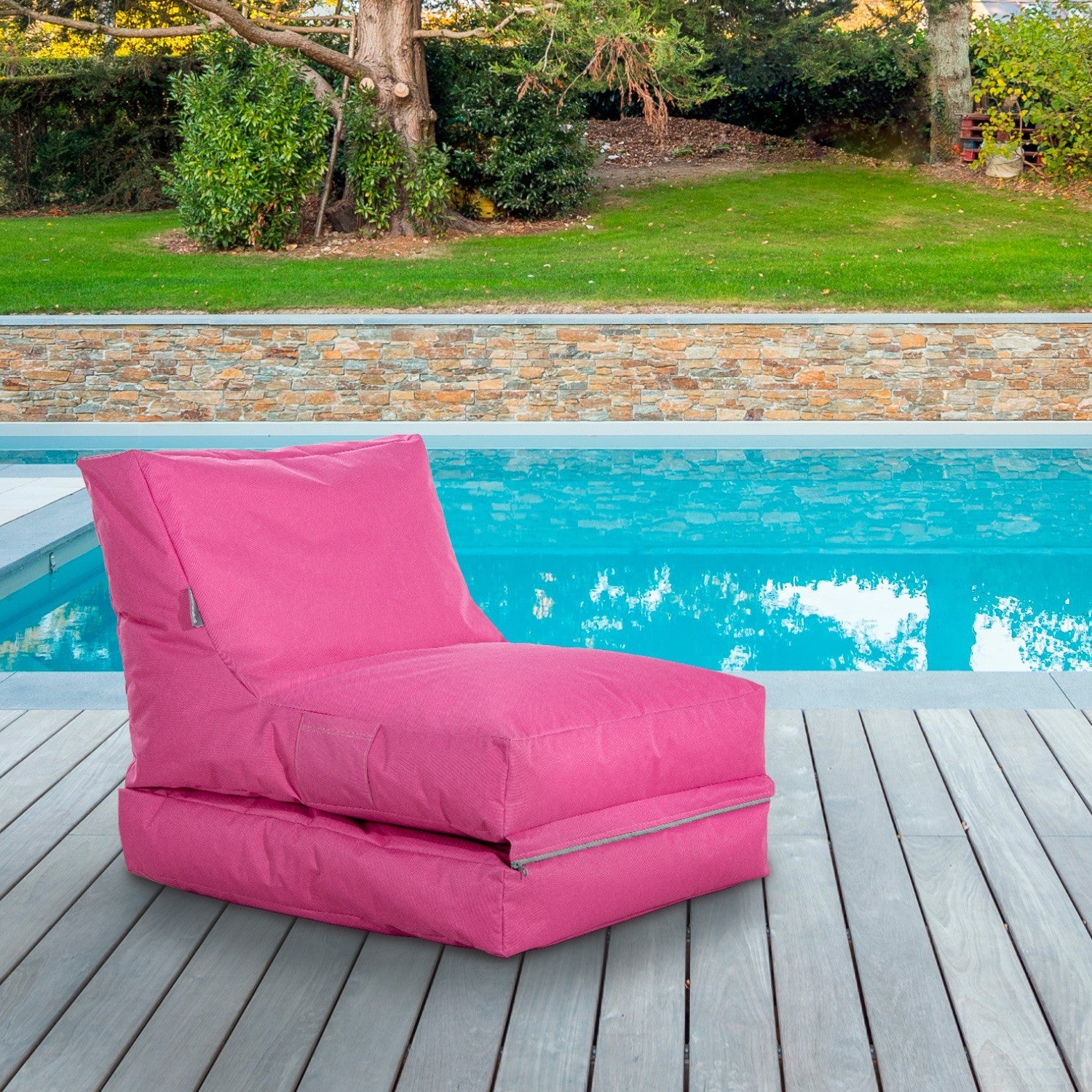 Sofá-Cama Fiesta Pink - Impermeável para Jardim e Interior