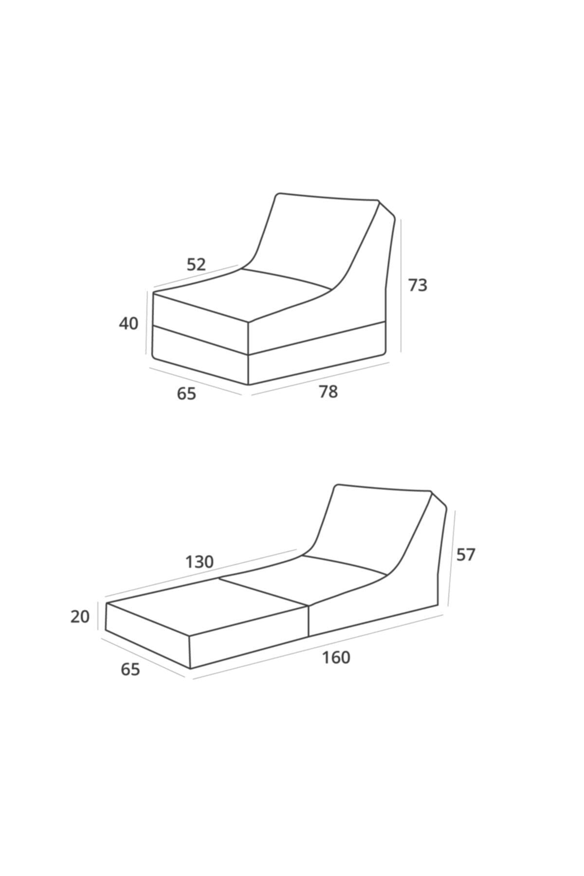 Sofá-Cama Fiesta Black - Impermeável para Jardim