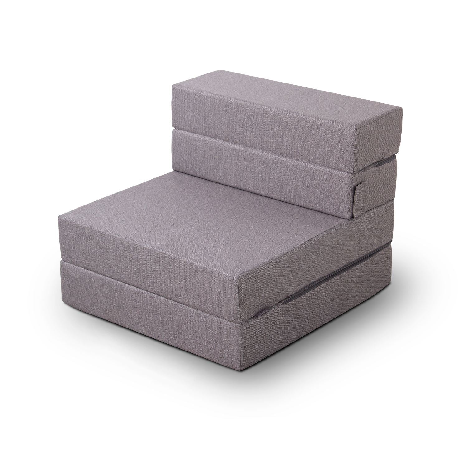 Sofá-Cama Valeria Grey - Linho Premium 1 Lugar