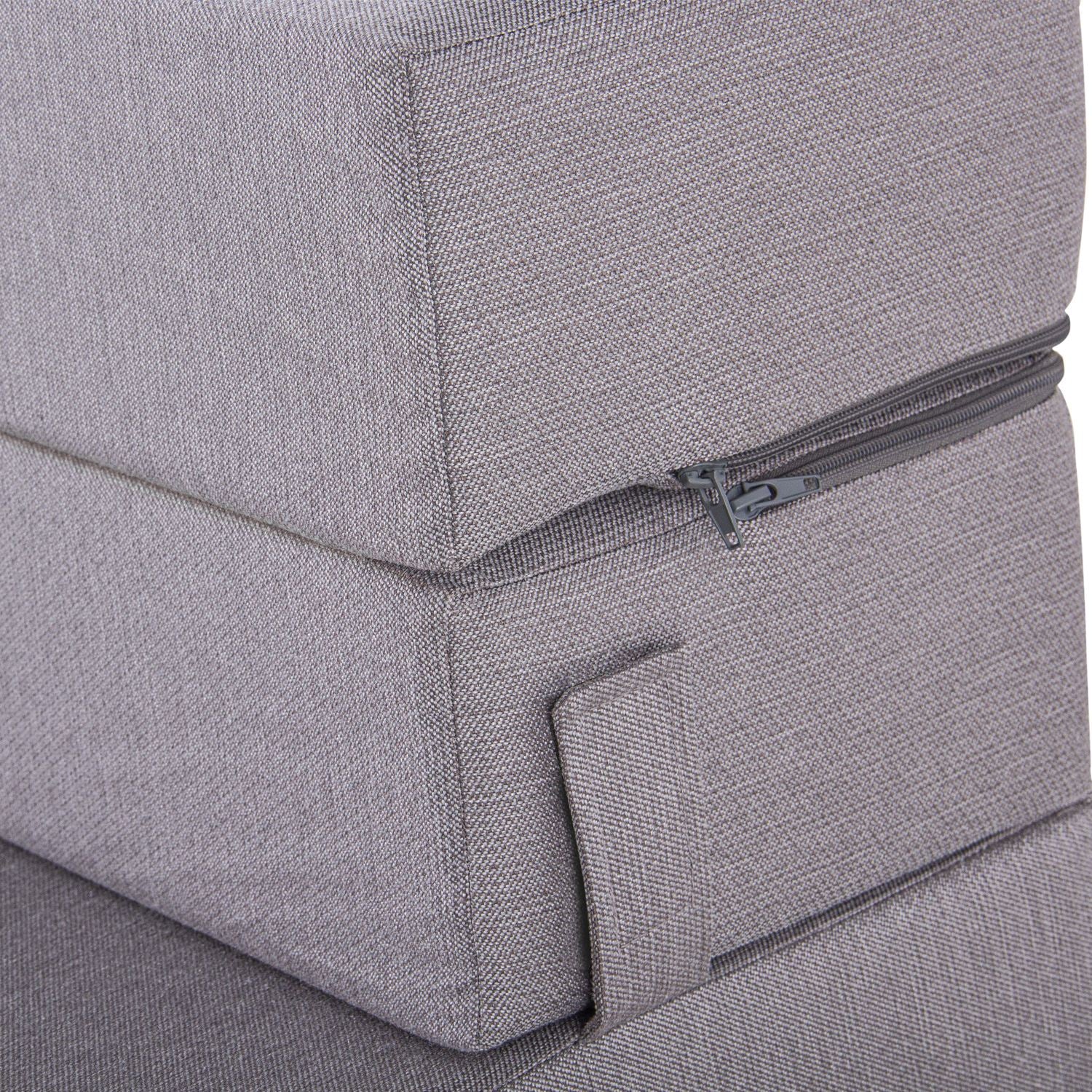 Sofá-Cama Valeria Grey - Linho Premium 1 Lugar