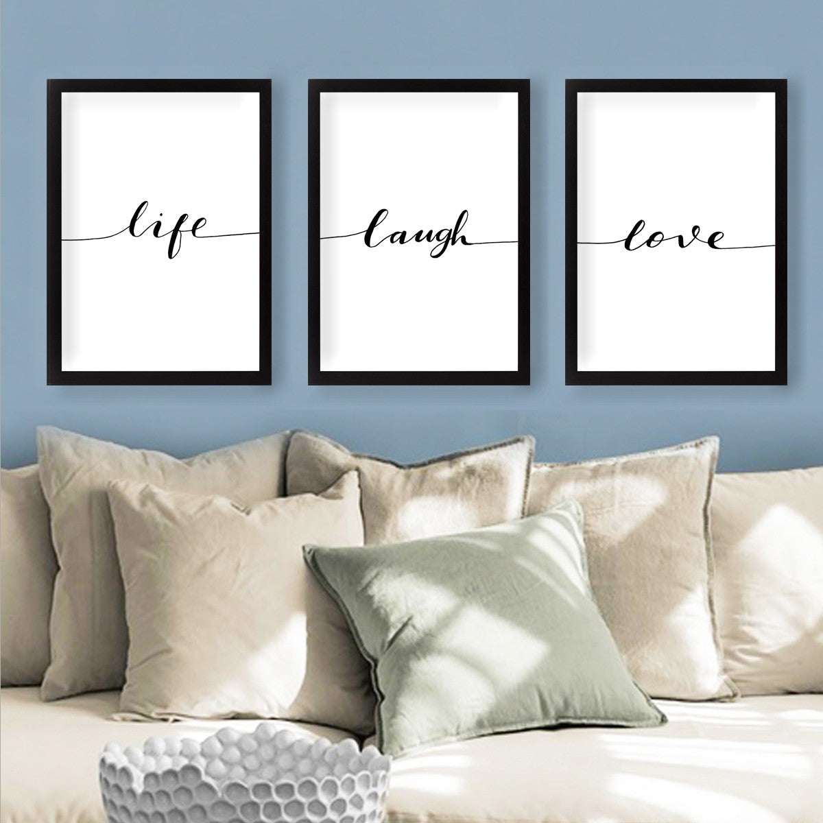 Pinturas Decorativas Elegantes em Moldura (3 Peças), 24 x 29 cm | 100% MDF, 2 cm de Espessura, Moldura de Plástico | Perfeito para Amantes de Decoração e Arte