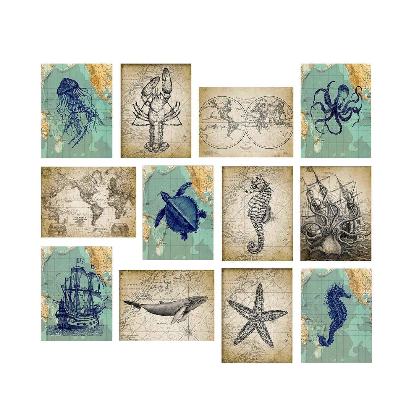 Conjunto 12 Quadros Decorativos MDF Multicolor - Arte Moderna