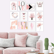Conjunto de 12 pinturas decorativas em MDF, 20 x 15 cm | 100% MDF, 3 mm de espessura | Arte única para decoração de casa, toque de elegância para qualquer ambiente