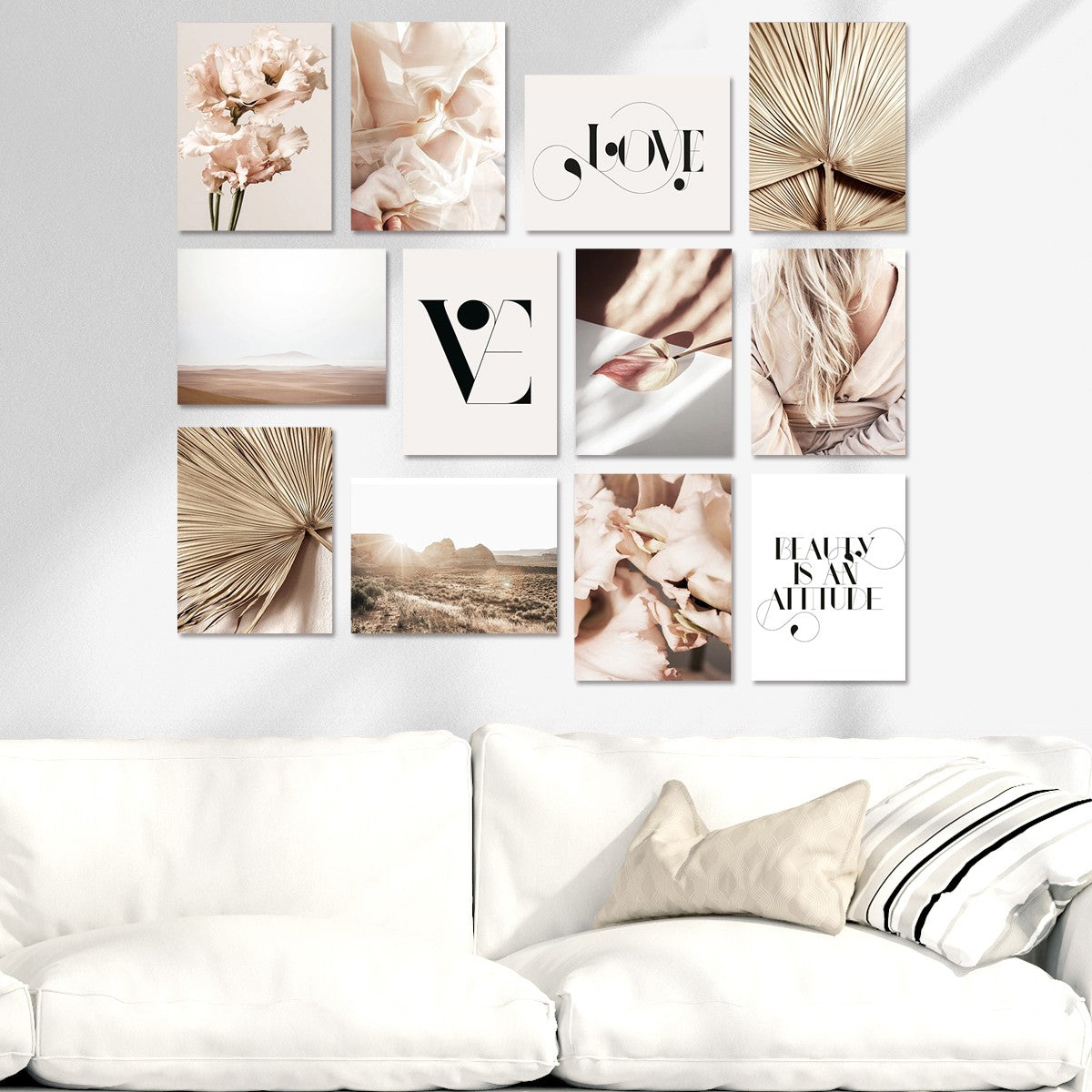 Conjunto de 12 pinturas decorativas em MDF, 20 x 15 cm | 100% MDF, 3 mm de espessura | Arte única para decoração de casa, toque de elegância para qualquer ambiente